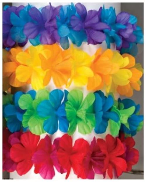 Hawaiian Flower Headband - Luau - Costume Accessory - 4 Color Combinations