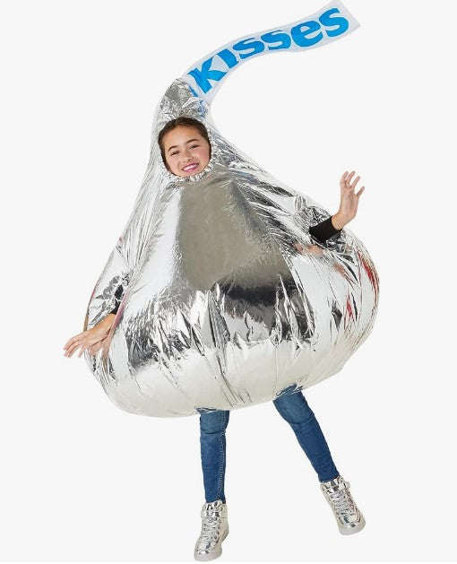 Hershey Kiss - Silber - Aufblasbares Kostüm - Einheitsgröße für Kinder