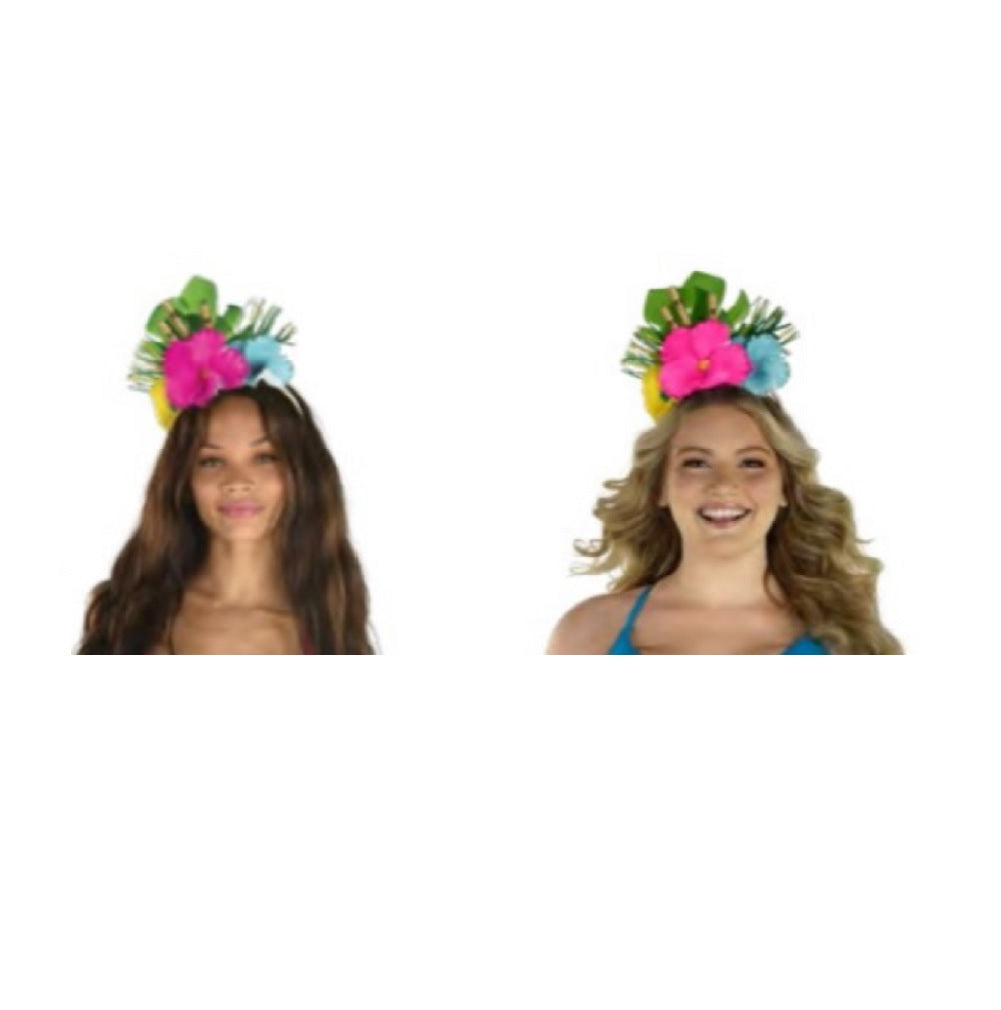 Diadema de hojas de palma de verano - Luau - Accesorio de disfraz - Adulto