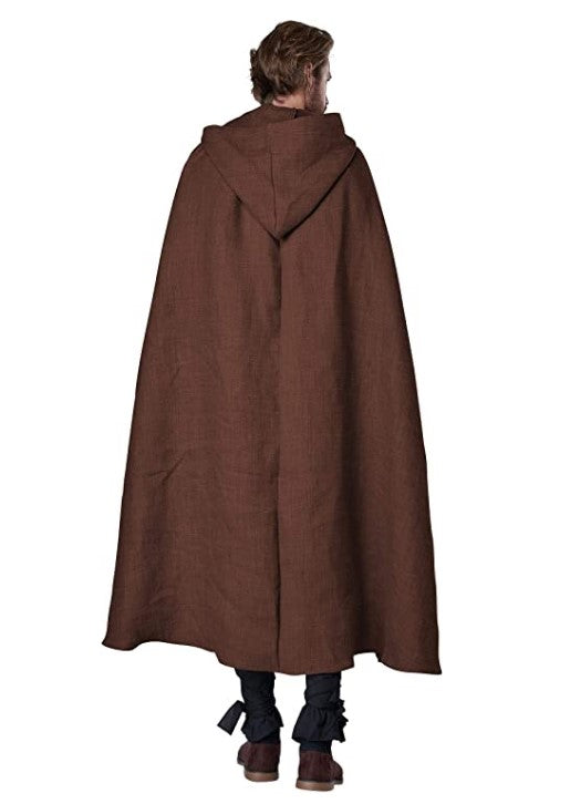 Hooded Cloak - Brown - Medieval - Renaissance - Costume - Adults - Unisex