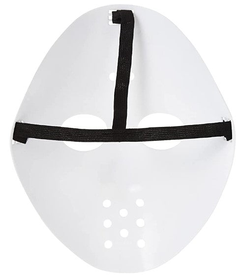 Hockey Mask - Jason - White Plastic - Costume Accessory - Teen Adult
