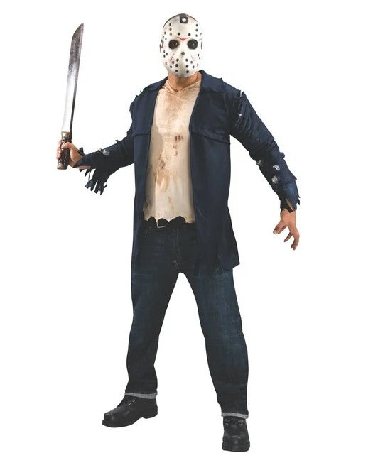 Jason-Shirt- und Maskenset – Freitag der 13. – Deluxe-Kostüm – Erwachsene – 2 Größen