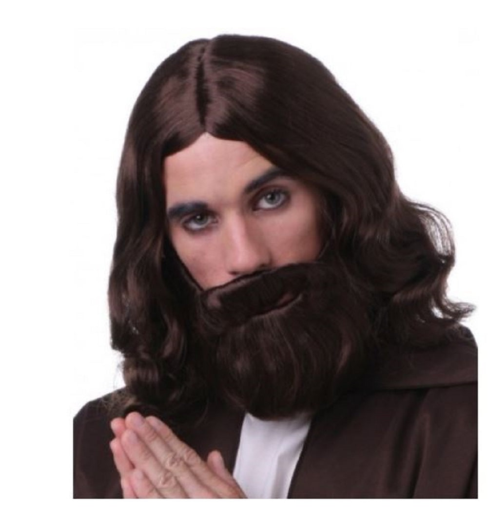 Jesus Wig & Beard Set - Religious - Hippie - Costume Accessory - Adult Teen