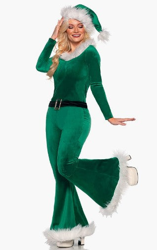 Jingle - Mrs/Santa's Helper - Christmas - Green - Costume - Adult - 2 Sizes