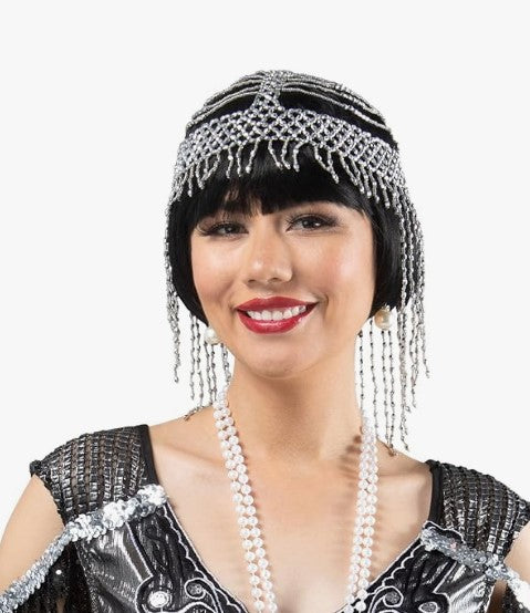 Juliet Cap - Beaded Flapper Headpiece - 20s - Costume Accessory - Adult Teen