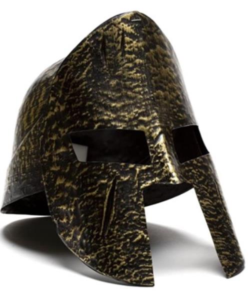 Casco medieval de caballero espartano - Máscara abatible - Accesorio de disfraz - Adulto 