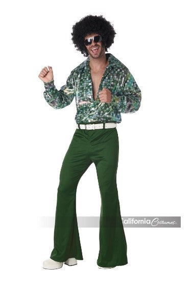 Ladies Man - Disco - Green - Costume - Adult - 3 Sizes