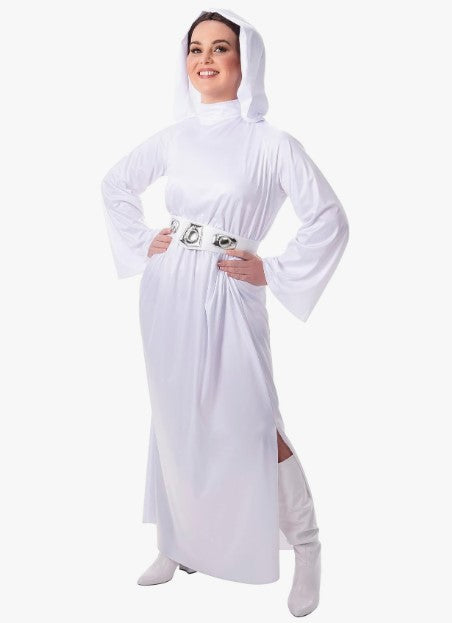 Robe mit Kapuze von Prinzessin Leia – Star Wars – inklusive Perücke – Kostümzubehör – Erwachsene
