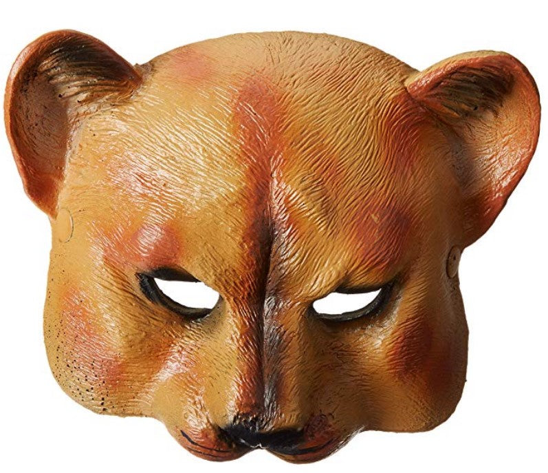 Lion Cub Mask - Supersoft Foam - Golden Brown - Costume Accessory - Adult Teen