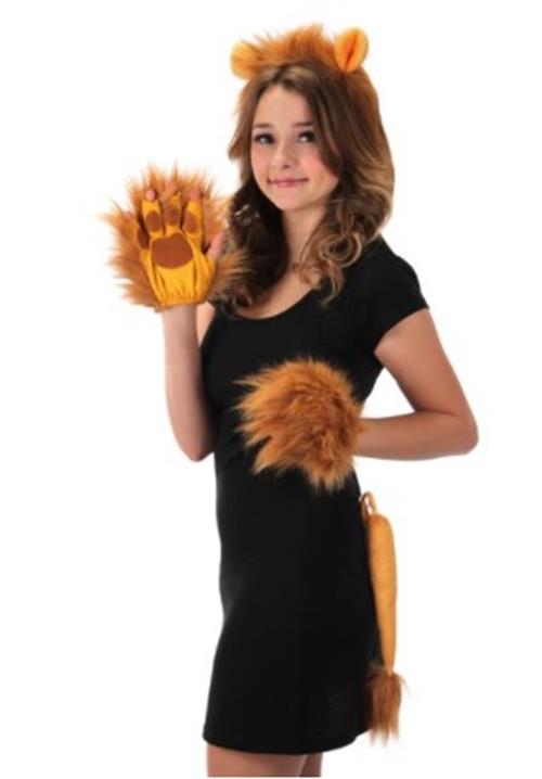 Lion Ear Headband & Tail Set - Costume Accessories - Adult Teen Child