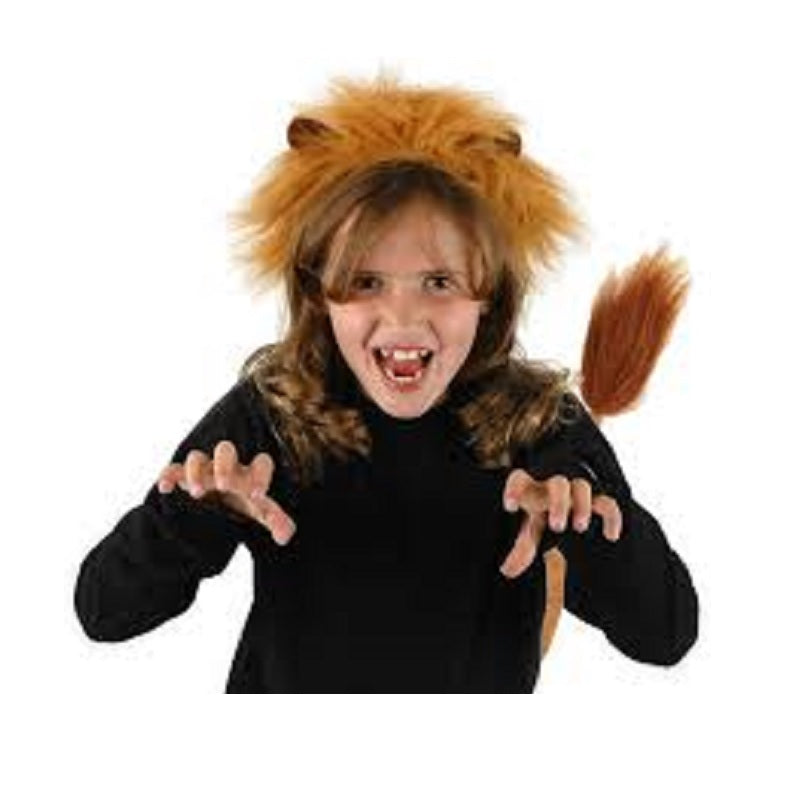 Lion Ear Headband & Tail Set - Costume Accessories - Adult Teen Child
