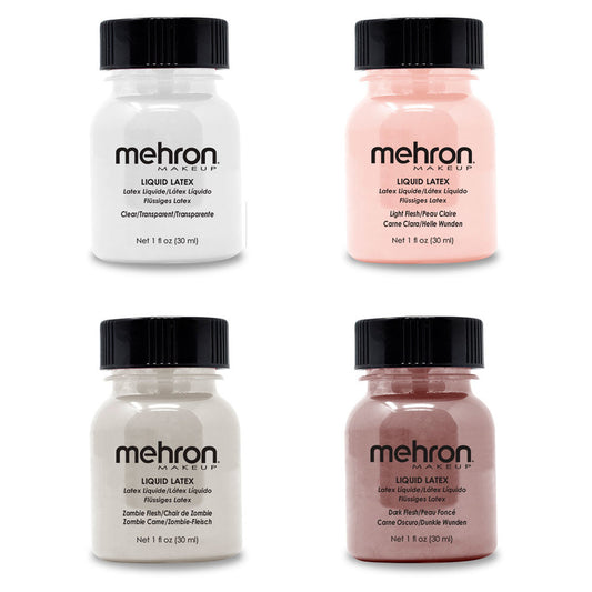 Mehron Liquid Latex - Theatrical Makeup - 1 oz - 3 Shades