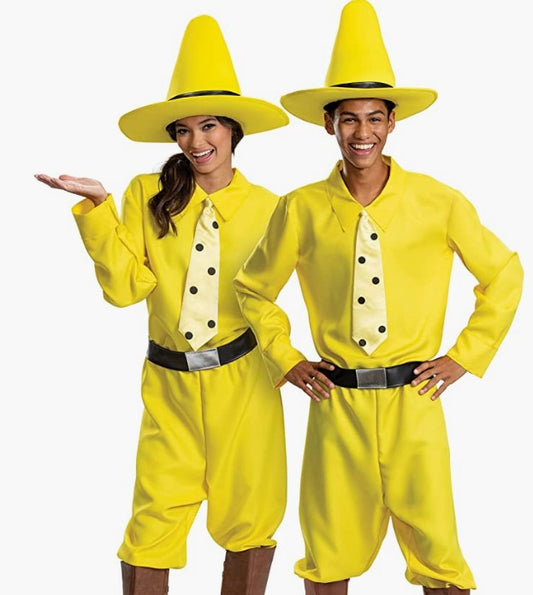 Person (Man) in the Yellow Hat - Curious George - Costume - Adult - 2 Sizes