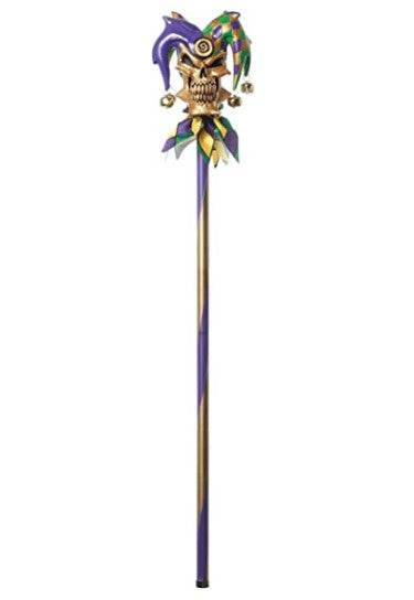 Mardi Gras Stab/Stock - 38" - Grün/Gold/Lila - Kostümzubehör - Erwachsene Teenager