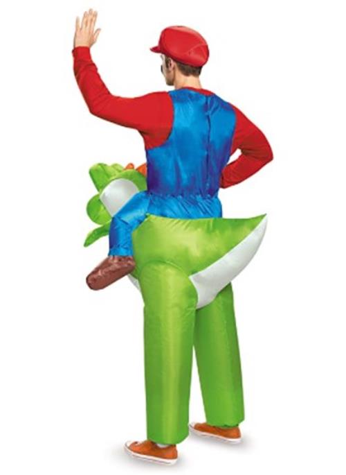 Disfraz inflable Mario Riding Yoshi - Super Mario Bros - Adulto - Talla única