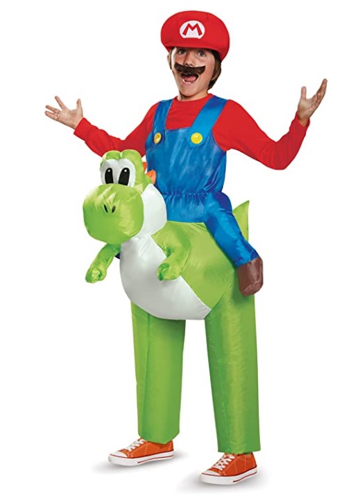 Disfraz inflable Mario Riding Yoshi - Super Mario Bros - Niño - Talla única