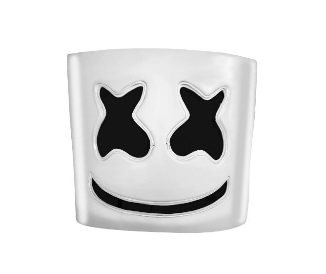 Marshmello Half Mask - Light Up - Oversized - Costume Accessory - Adult Teen