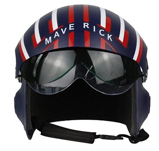 Maverick Helmet - Navy Blue/Red/White - Costume Accessory - Adult Teen