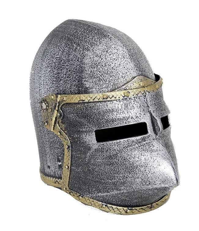 Mittelalterlicher Ritterhelm - Klappmaske - Kunststoff - Kostümzubehör - Kind 