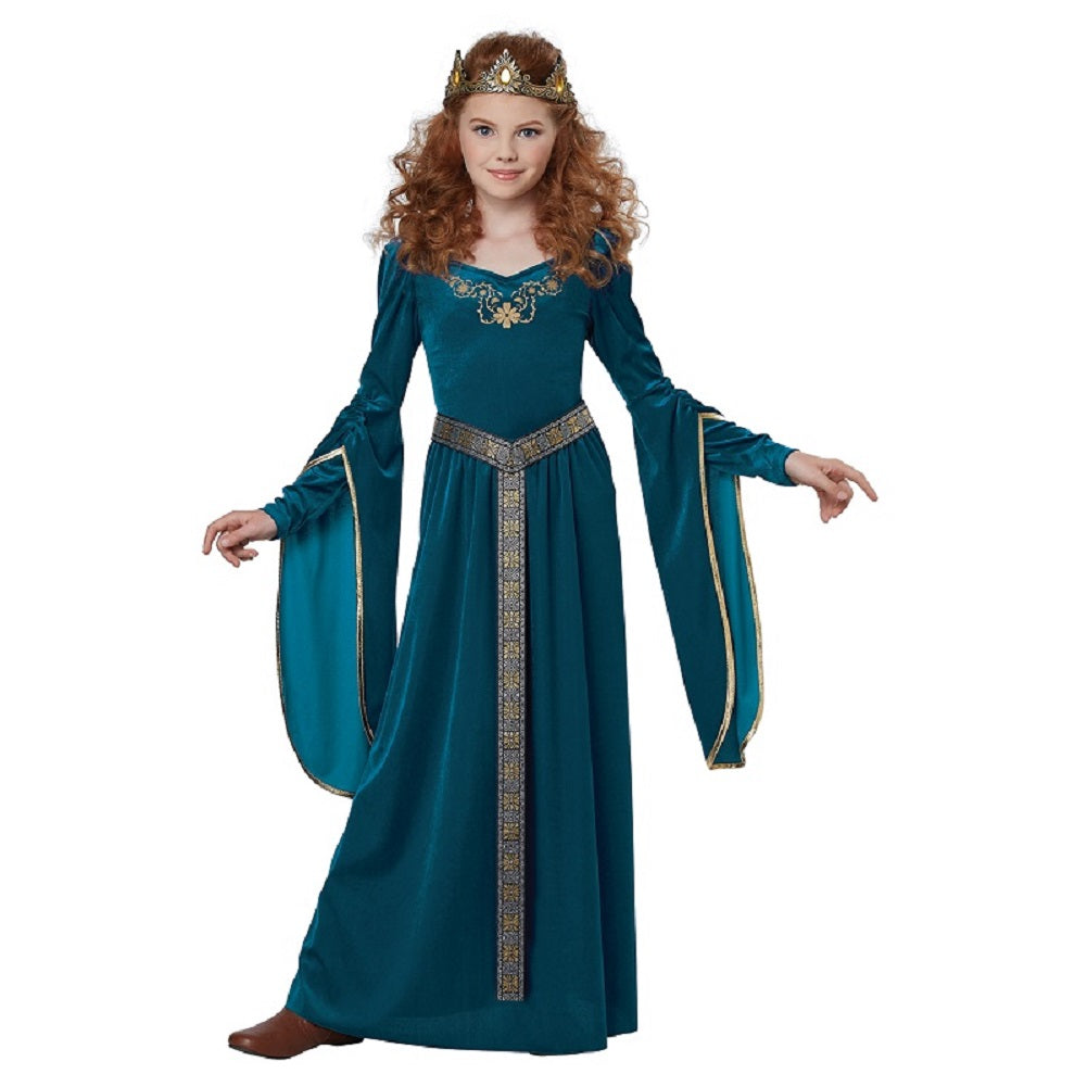Medieval Princess - Guinevere - Marion - Teal - Costume - Child - XL 12-14