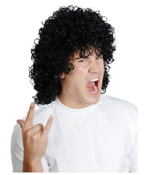 Pirative Rocker Michael Wig - Wet Look - Pirate - Rocker - Black - Costume Accessory ...