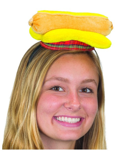 Hot Dog Mini Hat Diadema - Comida/Bebida - Accesorio de disfraz - Adolescente Adulto