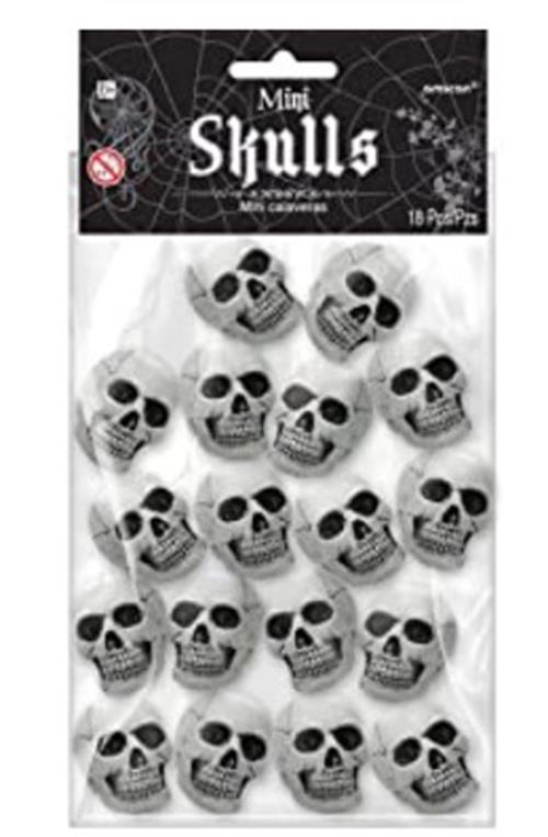 Mini Skulls - Halloween Cosplay - 1.5x2" - Costume Accessory - Prop Decor