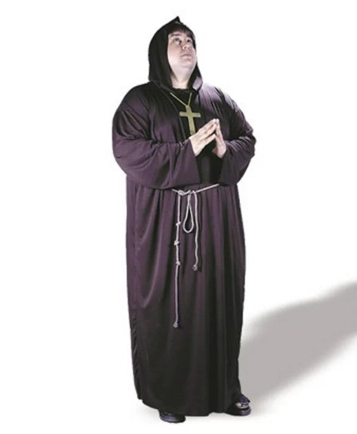 Friar Tuck - Monk Robe - Deluxe Hooded - Costume - Adult - Plus