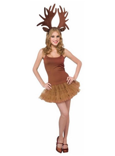 Moose Antlers Headband - Felt - Brown - Costume Accessory - Adult Teen