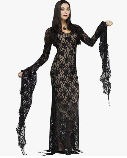 Miss Darkness - Elvira - Morticia - Costume - Adult - 2 Sizes