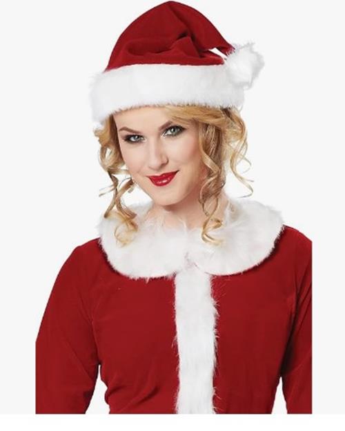 Mrs Claus - Red/White - Christmas - Deluxe Costume - Adult - 5 Sizes