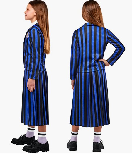 Nevermore Student Academy Uniform – Mittwoch – Blau – Kostüm – Kind – 2 Größen