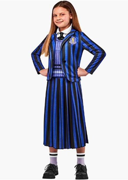 Nevermore Student Academy Uniform – Mittwoch – Blau – Kostüm – Kind – 2 Größen