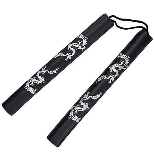 Ninja Nunchucks - Black/Silver - Foam - Costume Accessory - Weapon Prop