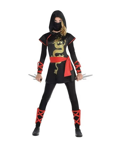 Ultimate Ninja - Black/Red - Costume - Adult - 3 Sizes