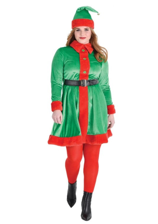 North Pole Gal Elf - Christmas - Holiday - Costume - Women - 4 Sizes