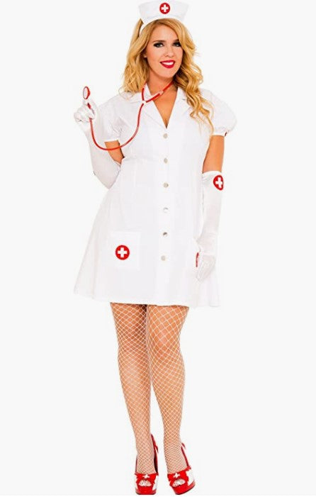 Nurse Sexy RN on Duty - White/Red - Costume - Adult - 2 Sizes