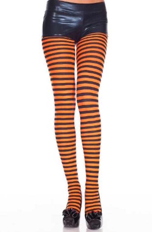 Striped Opaque Tights - Pantyhose - Costume Accessory - Adult - Several Colors