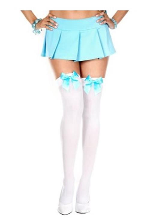 Thigh High Over the Knee Stockings - Bows - Costume Accessory - Adult One Size