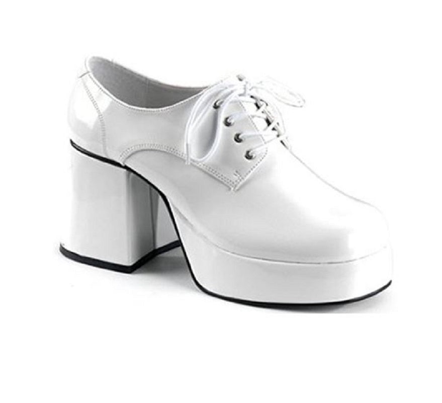 Disco Shoes - White - 1970s - Platform Oxford - Costume Accessories - 4 Sizes