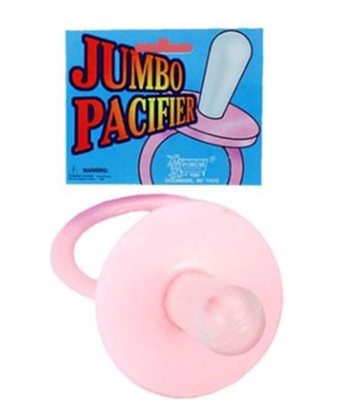 Jumbo Baby Pacifier - Pink - Plastic - Costume Accessory Prop