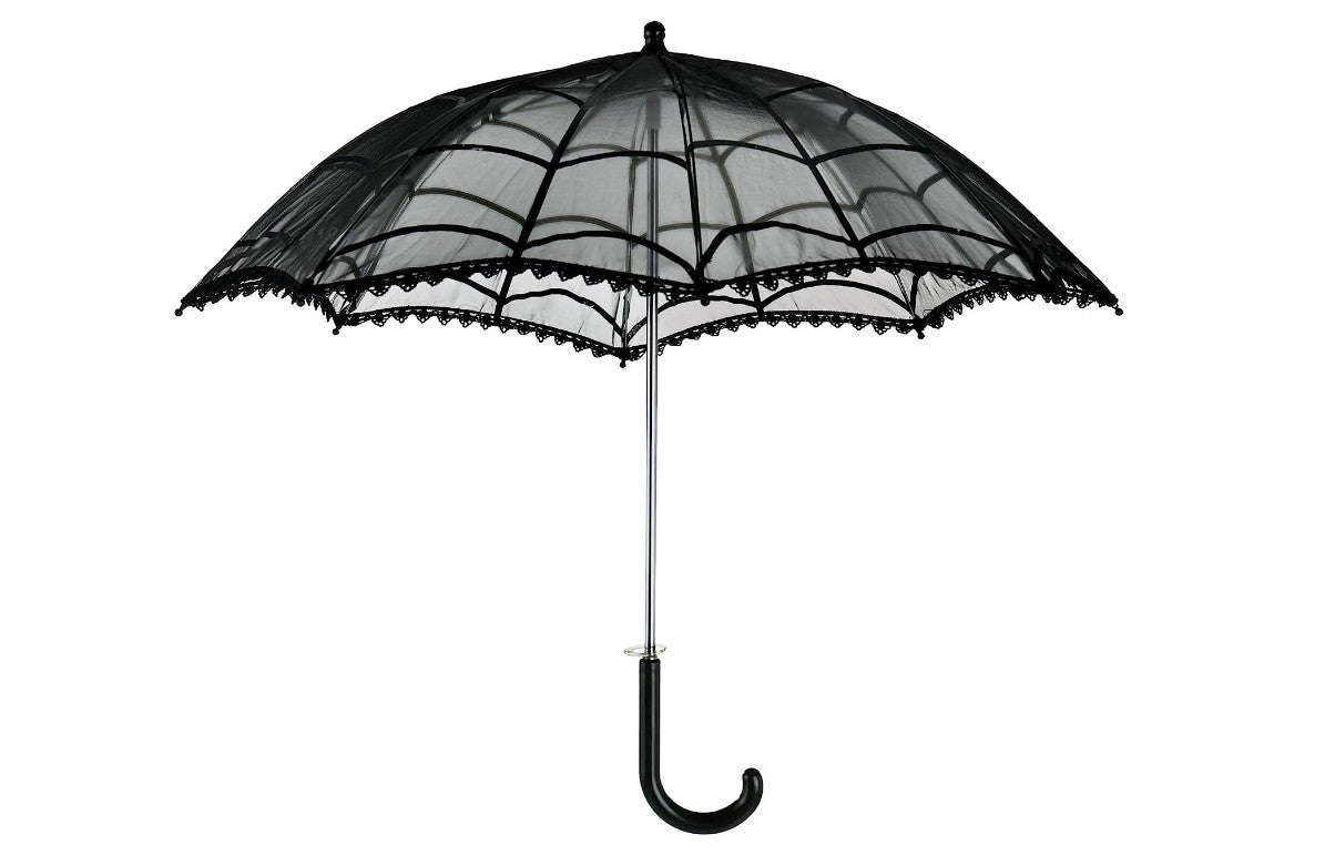 Sheer Parasol - Spiderweb - Wednesday - Umbrella - 22" - Costume Accessory