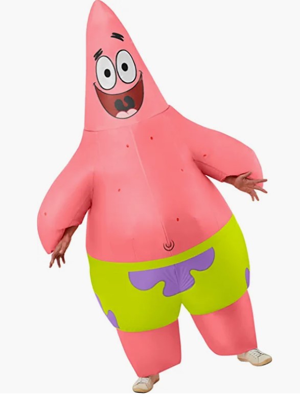 Patrick Star SpongeBob Inflatable Costume Adult One Size Arlene's Costumes