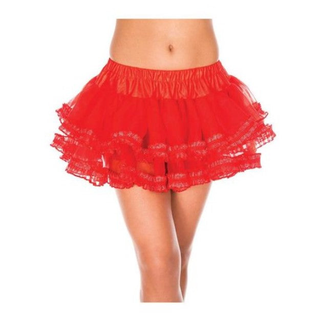 Lace Trim Mesh Mini Slip - Petticoat - Costume Accessory - Adult - 3 Colors