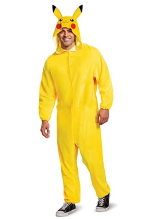 Pikachu - Pokemon - One Piece Jumpsuit - Yellow - Costume - Adult - 2 Sizes