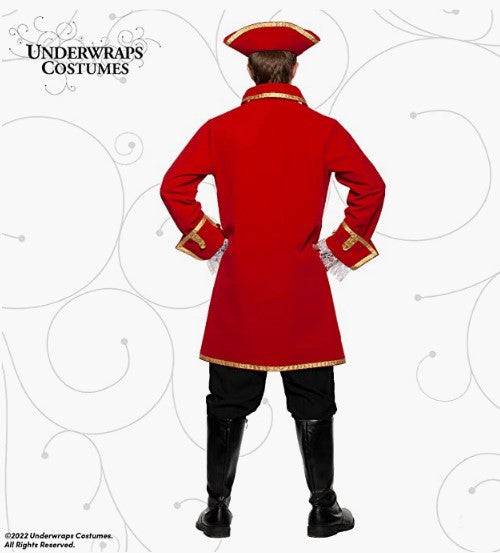 Fun Costumes Deluxe Captain Hook Costume Red Large