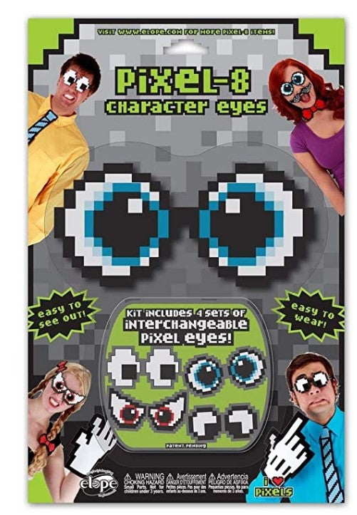 Pixel-8 Eyes Set - Glasses Frames - Costume Accessory - Adult Teen