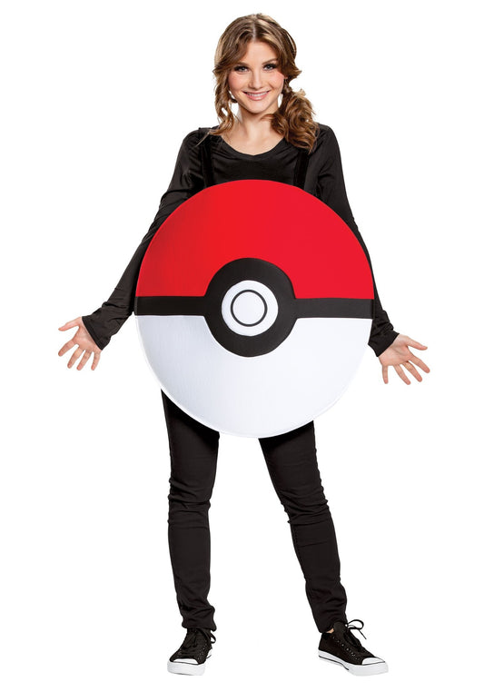 Disfraz unisex para adultos Pokeball Classic Disfraces de tamaño adulto, Rojo, Talla única Adul