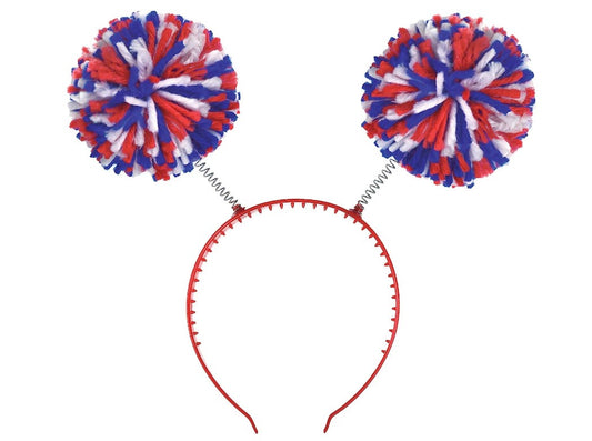 Patriotic Pom Pom Headbopper - 9" x 5" | Multicolor | 1 Pc.