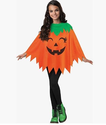 Jack-O-Lantern Poncho - Pumpkin - Costume - Child